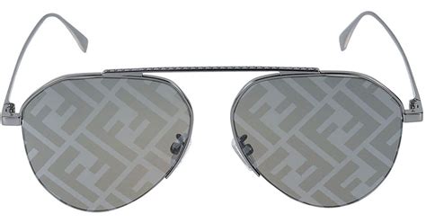 fendi logo pilot sunglasses|Fendi monogram sunglasses.